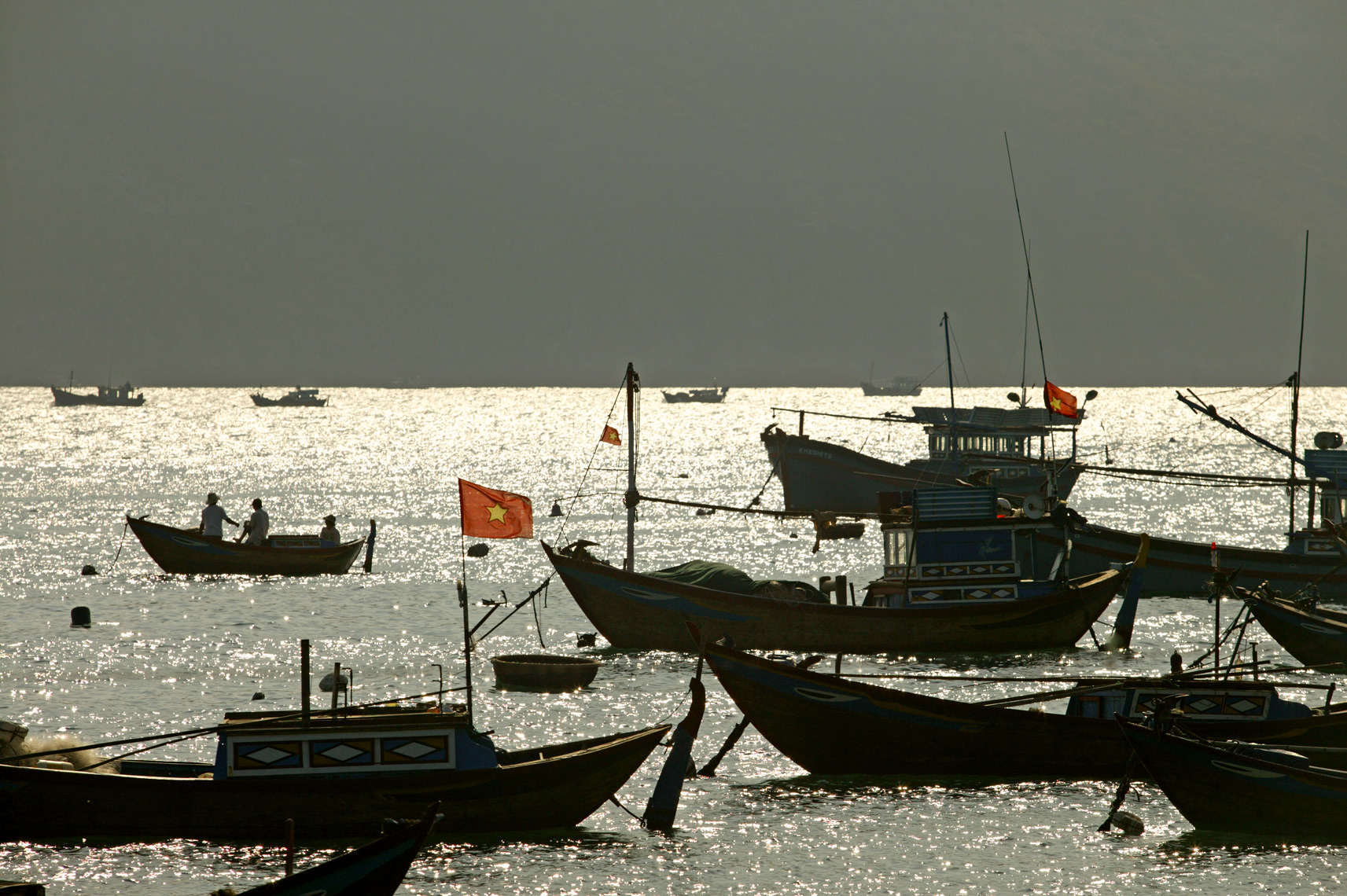 Fishing boats rest in South China Sea/Steve Mason Photography