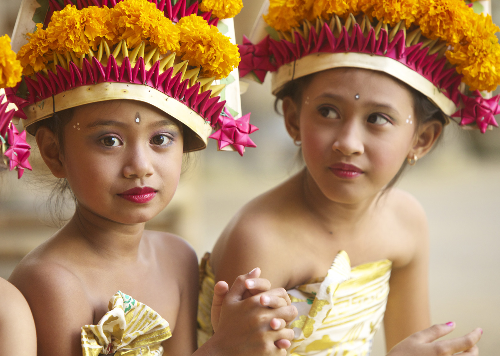 Young girls in cermonial dress,Bali/Steve Mason Photography
