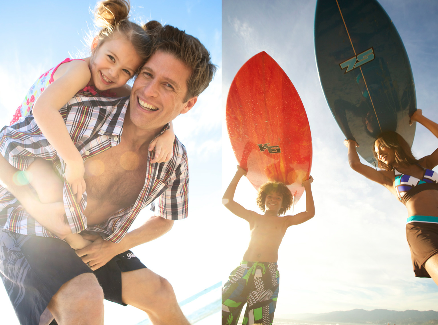 Families enjoy the beach in California/Steve Mason Photography