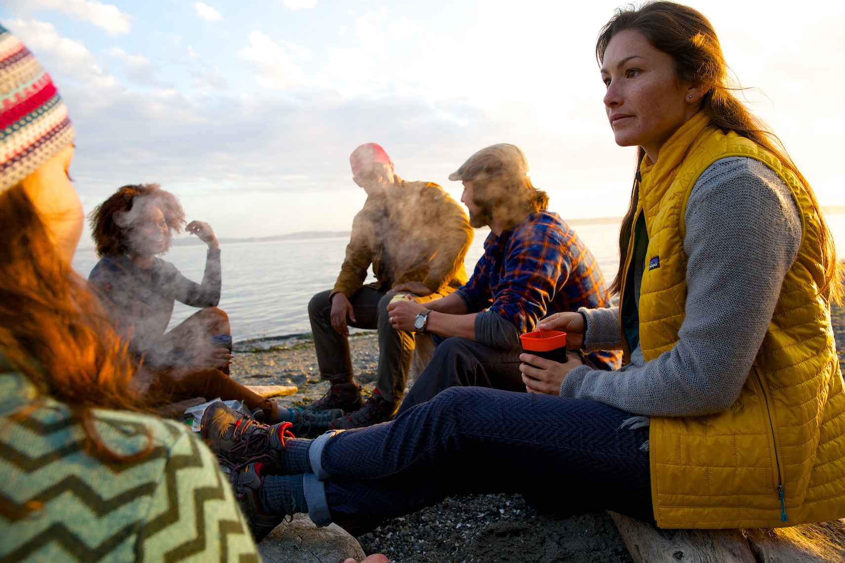 Beach Campfire in the Fall with friends.